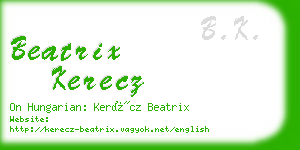 beatrix kerecz business card